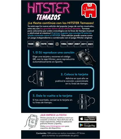 Hitster: Expansión Temazos - Juego de Cartas Musical