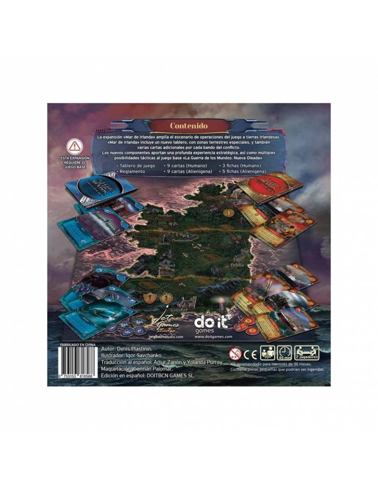 La Guerra de los Mundos: Mar de Irlanda - Juego de Mesa de Invasión Alienígena