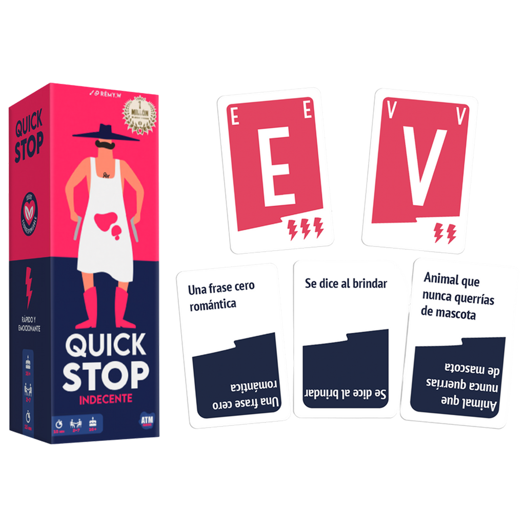 Quick Stop Indecente - Juego de Cartas Party Game
