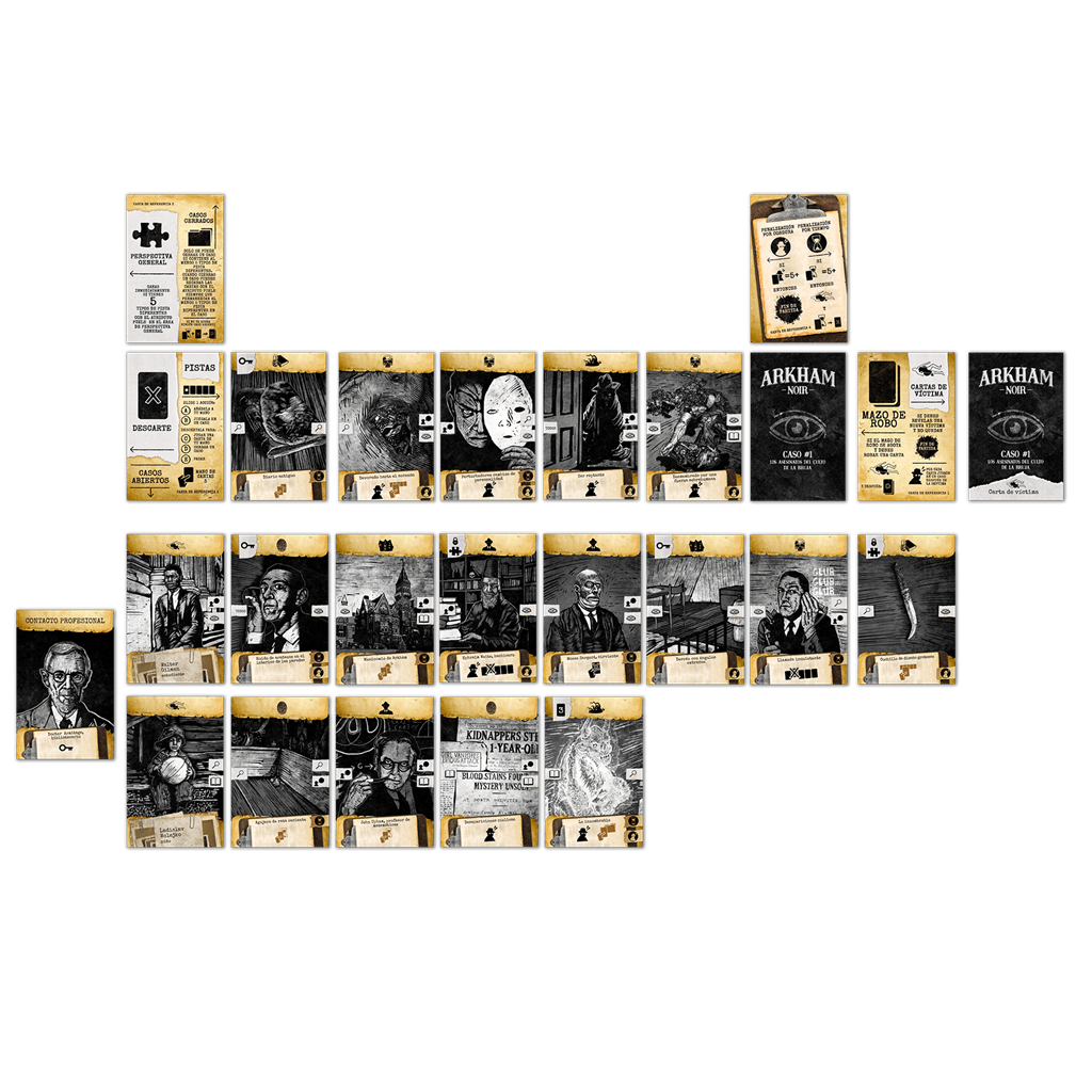 Arkham Noir 1 Asesinatos del Culto de la Bruja - Juego de Cartas en Solitario