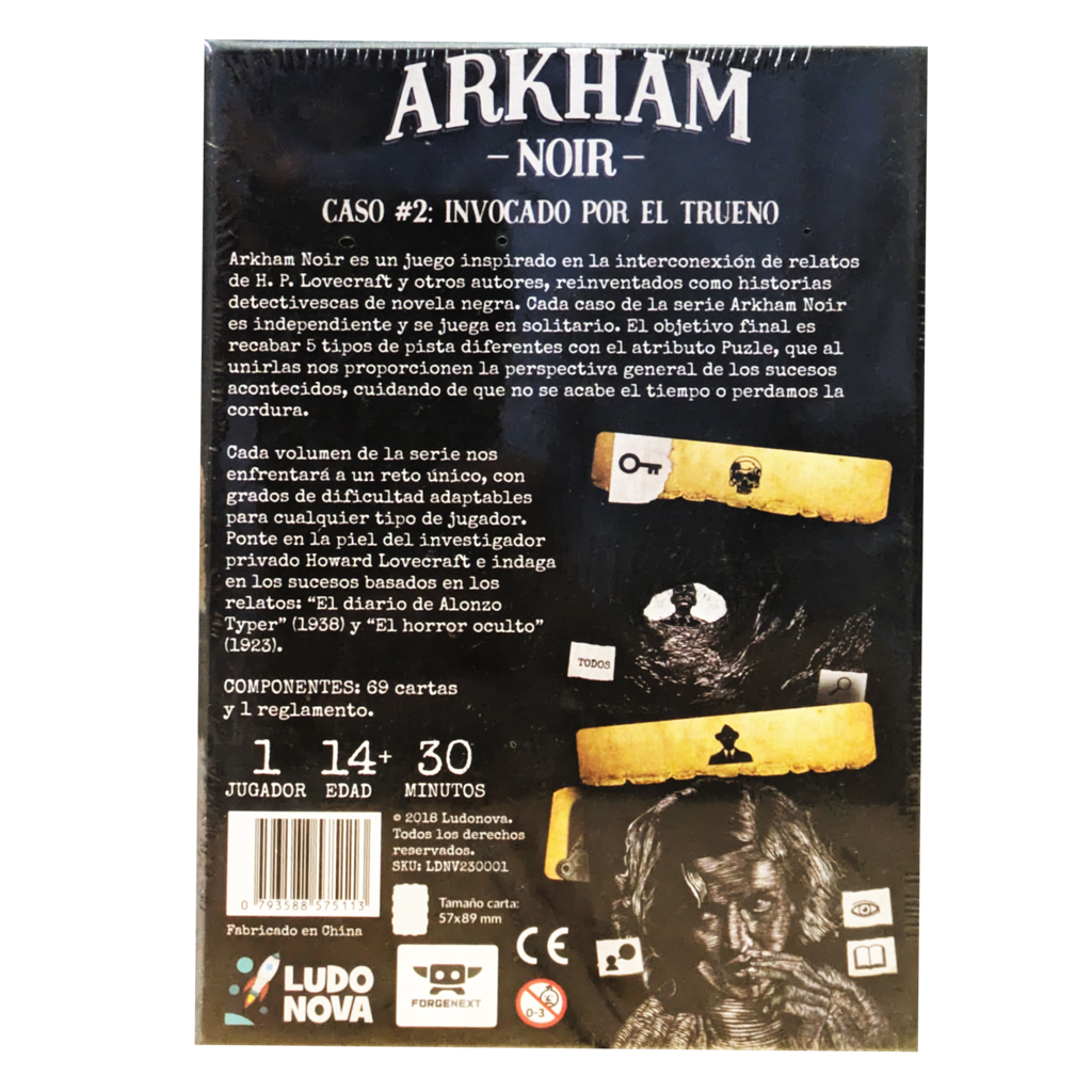 Arkham Noir 2 Invocado por el Trueno - Juego de Cartas en Solitario