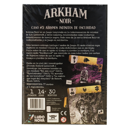 Arkham Noir 3 Abismos Infinitos de Oscuridad - Juego de Cartas en Solitario