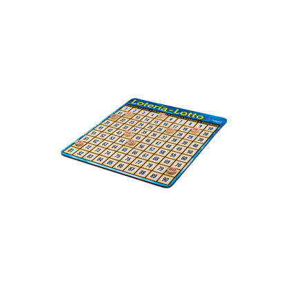 Lotería Caja de Metal - Piezas 100% Madera Juego Tradicional