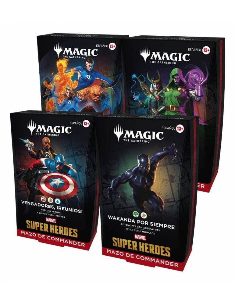 Pack Commander Marvel Super Heroes — 4 Mazos