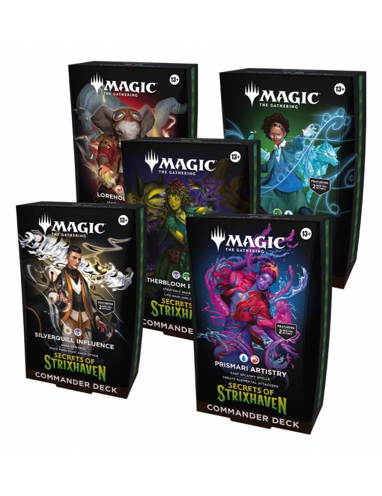 Magic: Secrets of Strixhaven - Caja de Mazos de Commander (5)