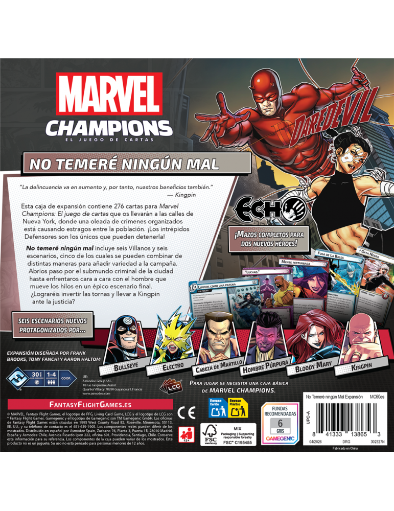 Marvel Champions: No Temeré Ningún Mal - Expansión LCG