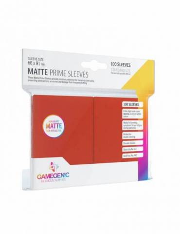 Gamegenic Pack Matte Prime Sleeves Red (100