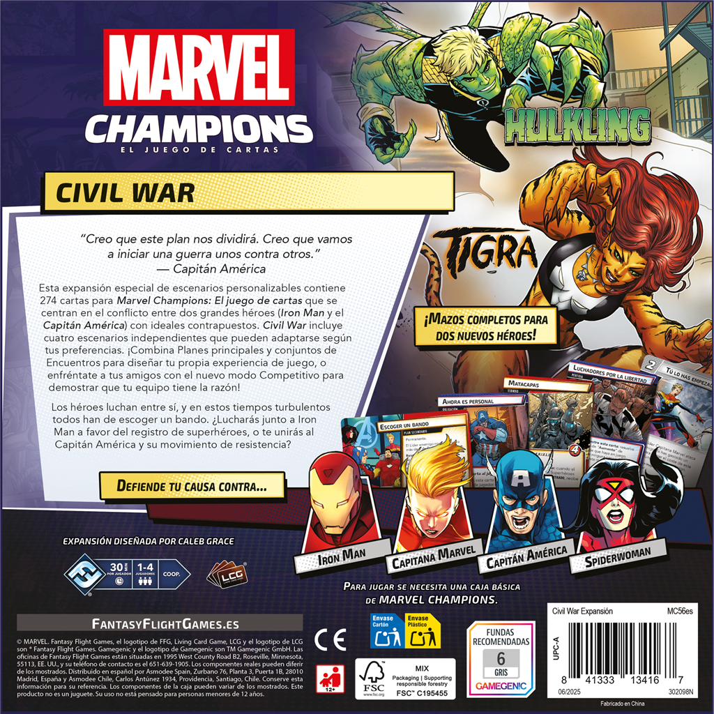 Marvel Champions: Civil War Expansion - Expansión de Campaña (Castellano)