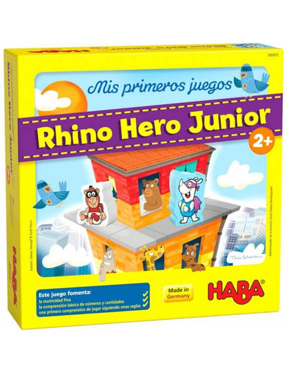 Mis primeros juegos: Rhino Hero Junior - Juego de Mesa Infantil HABA