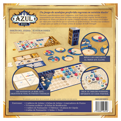 Azul Duel - Juego de Mesa Estratégico para 2 Jugadores