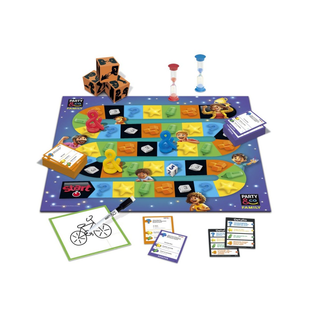 Party & Co Family - Juego de Mesa Familiar de Preguntas y Pruebas