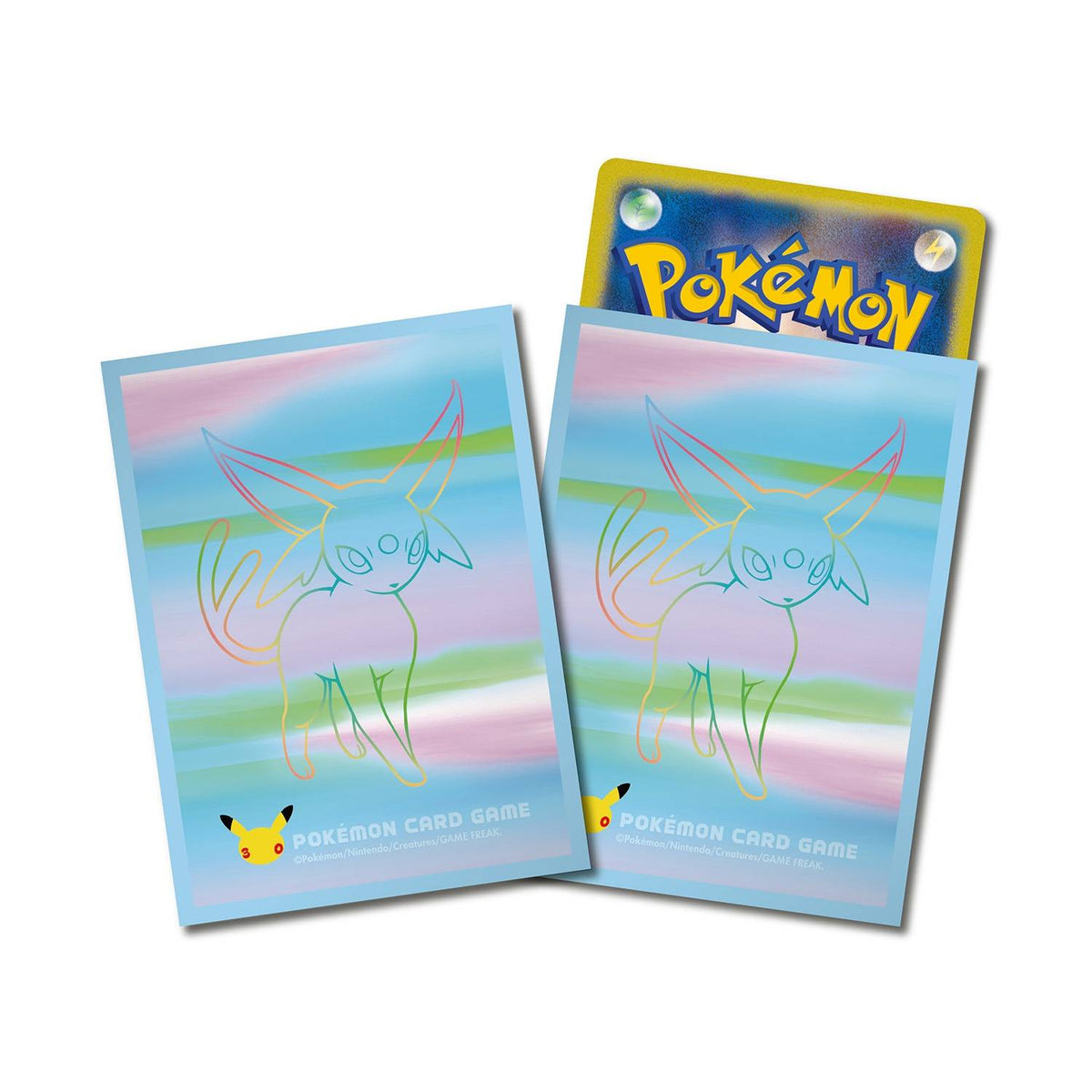Fundas Pokémon Espeon 30 aniversario · Premium Gloss · 64 unidades · Edición limitada