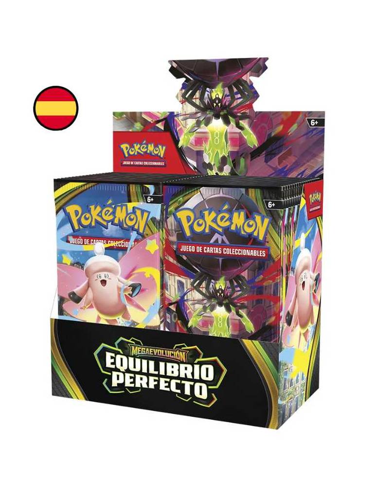 Pokémon JCC: Expositor de sobres de mejora de Megaevolución-Equilibrio Perfecto (36 sobres)