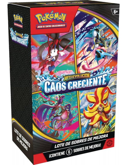 Pokémon JCC: Lote de sobres de mejora de Megaevolución-Caos Creciente