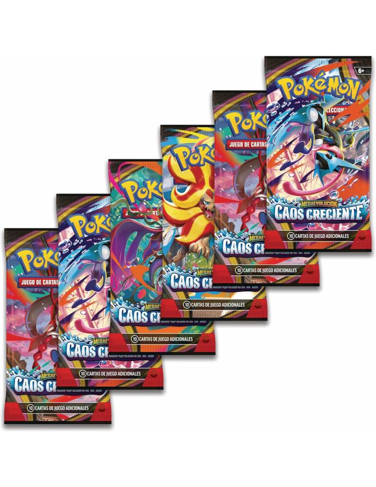Pokémon JCC: Lote de sobres de mejora de Megaevolución-Caos Creciente