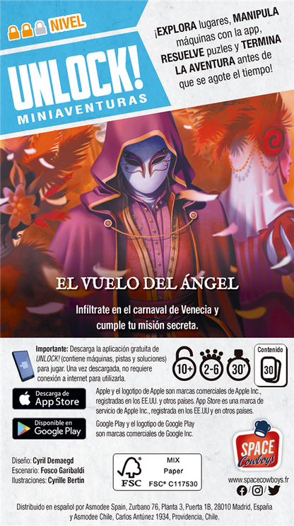 Unlock! Mini El vuelo del ángel - Juego de Escape de Cartas
