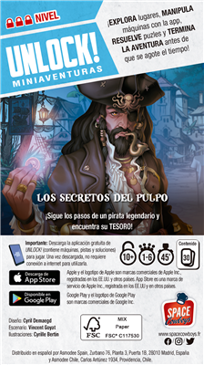 Unlock! Mini Los secretos del pulpo - Juego de Escape de Cartas