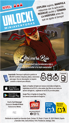 Unlock! Mini Máscara Roja - Juego de Escape de Cartas