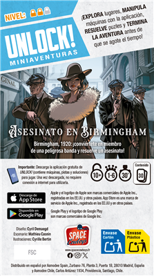 Unlock! Mini Asesinato en Birmingham - Juego de Escape de Cartas