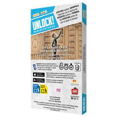 Unlock! Mini En la cabeza de Sherlock Holmes - Juego de Escape de Cartas