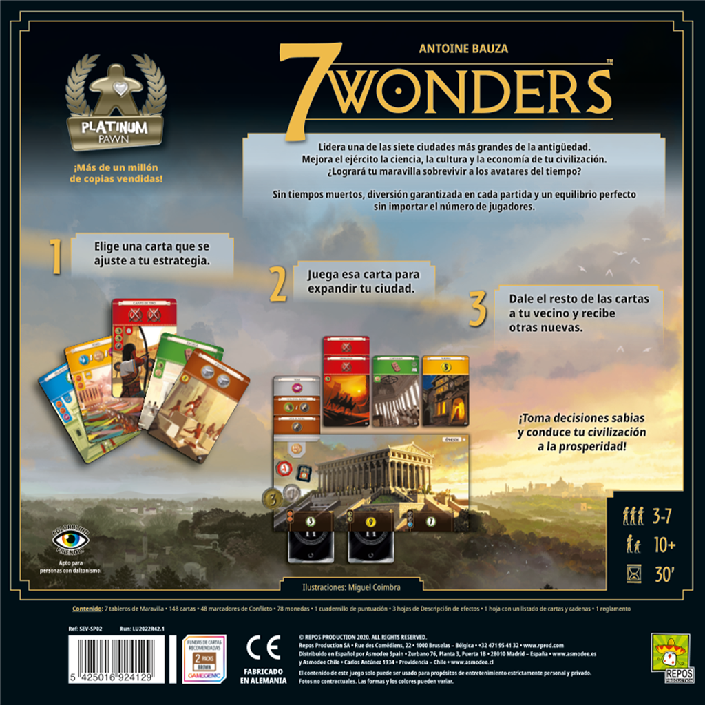 7 Wonders Nueva Edición - Juego de Mesa Estratégico