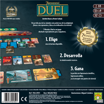 7 Wonders: Duel - Juego de Mesa Estratégico para 2 Jugadores
