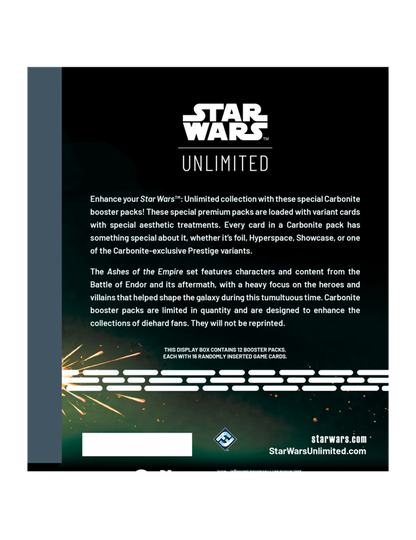 Star Wars Unlimited - Ashes of the Empire Carbonite Booster Display (12 Boosters)