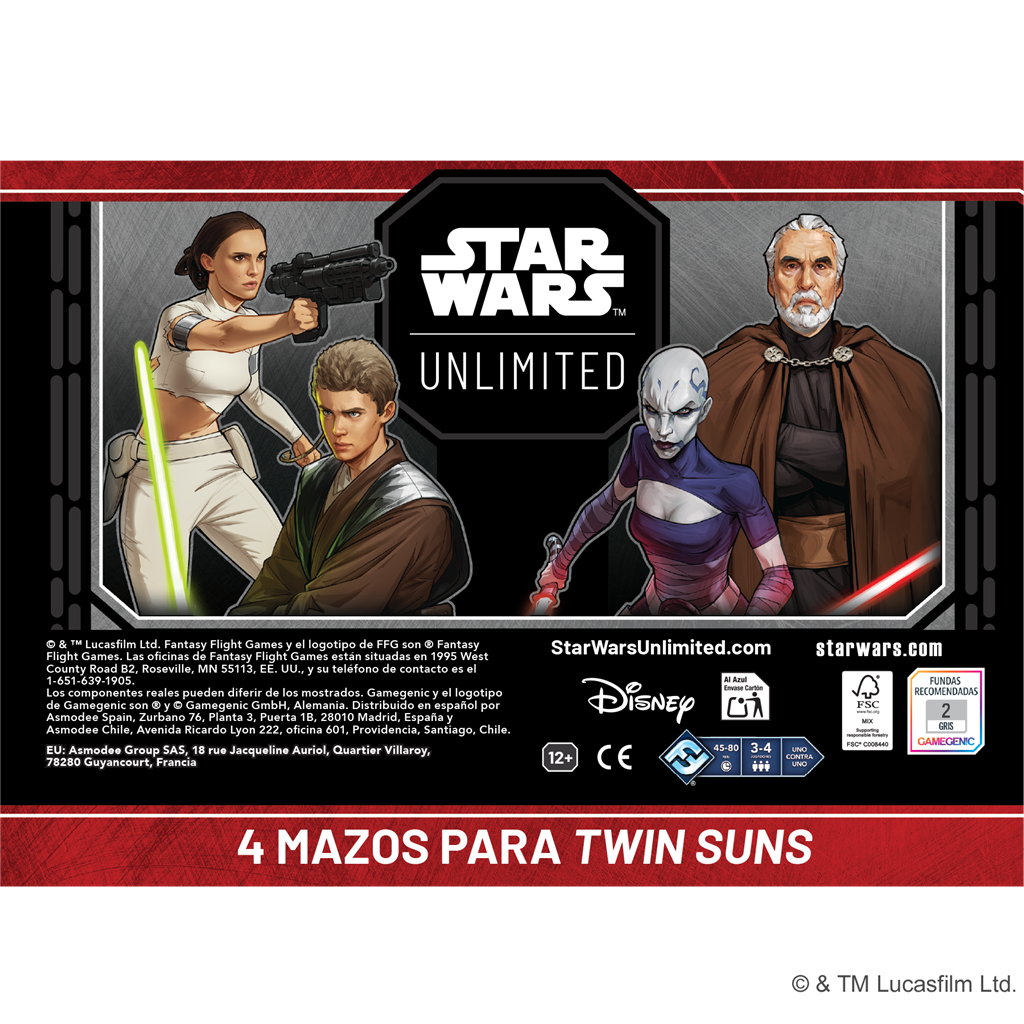 Star Wars Unlimited: Twin Suns Mazos de Inicio 2026