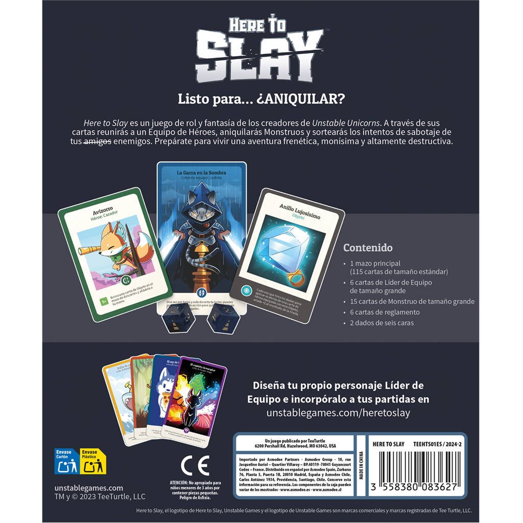 Here To Slay - Juego de Mesa de Estrategia y Aventuras