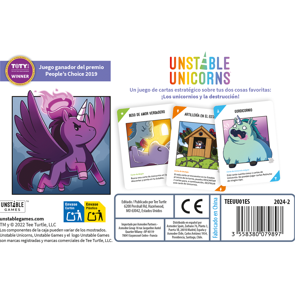 Unstable Unicorns - Juego de Cartas Estratégico y Divertido