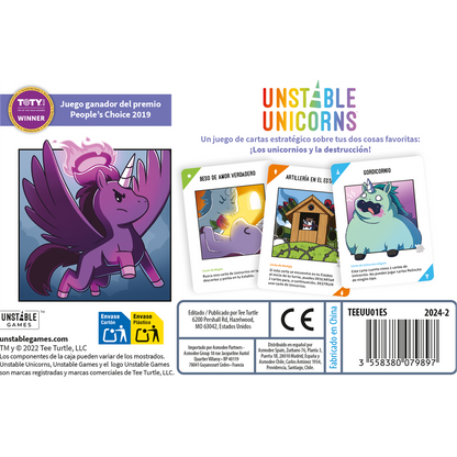 Unstable Unicorns - Juego de Cartas Estratégico y Divertido