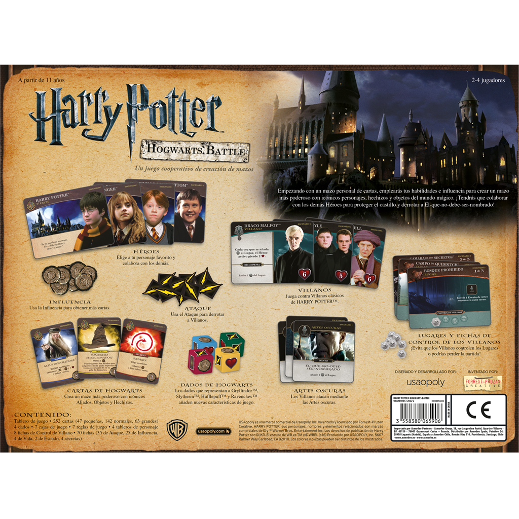 Harry Potter Hogwarts Battle - Juego de Mesa Cooperativo | 2-4 Jugadores